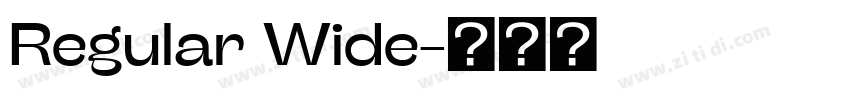 Regular Wide字体转换 Regular Wide字体转换